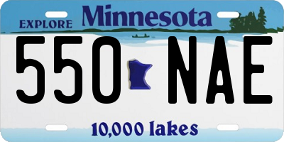 MN license plate 550NAE