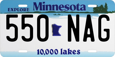 MN license plate 550NAG