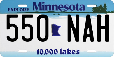 MN license plate 550NAH