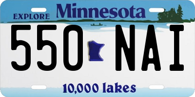 MN license plate 550NAI