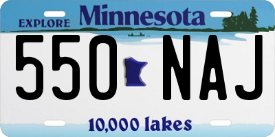 MN license plate 550NAJ