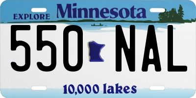 MN license plate 550NAL