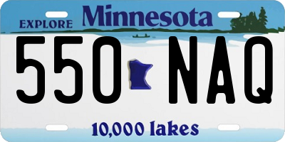 MN license plate 550NAQ