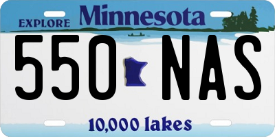 MN license plate 550NAS