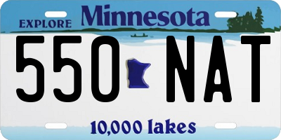 MN license plate 550NAT