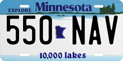 MN license plate 550NAV