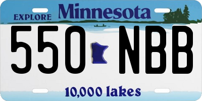 MN license plate 550NBB