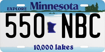 MN license plate 550NBC