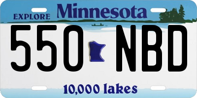 MN license plate 550NBD
