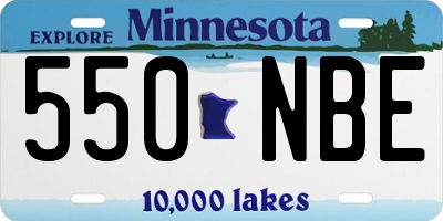 MN license plate 550NBE