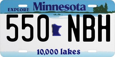 MN license plate 550NBH