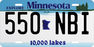 MN license plate 550NBI
