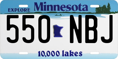 MN license plate 550NBJ