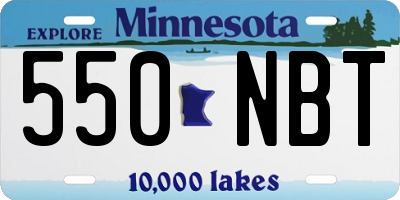 MN license plate 550NBT