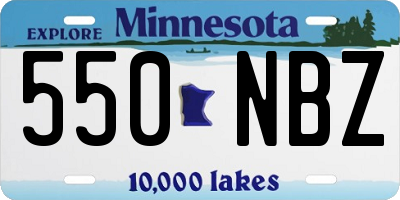 MN license plate 550NBZ