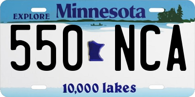 MN license plate 550NCA