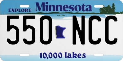MN license plate 550NCC