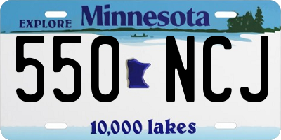 MN license plate 550NCJ