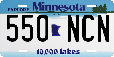 MN license plate 550NCN