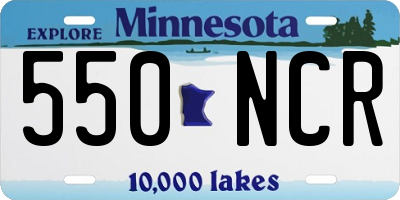 MN license plate 550NCR