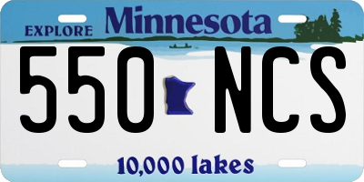 MN license plate 550NCS