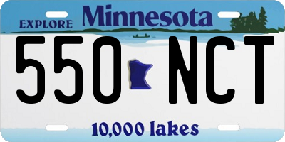 MN license plate 550NCT