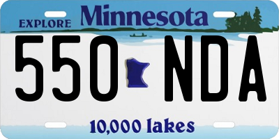 MN license plate 550NDA