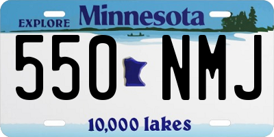 MN license plate 550NMJ