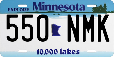 MN license plate 550NMK