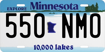 MN license plate 550NMO