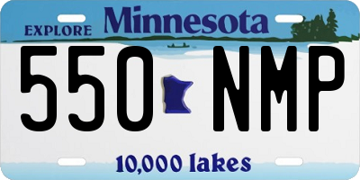 MN license plate 550NMP