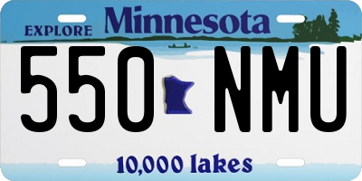 MN license plate 550NMU