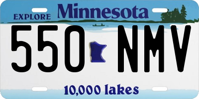 MN license plate 550NMV