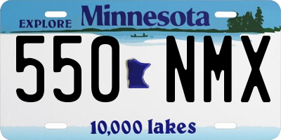 MN license plate 550NMX