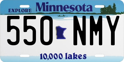 MN license plate 550NMY
