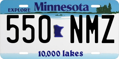 MN license plate 550NMZ