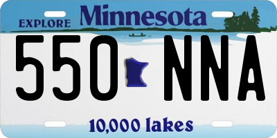 MN license plate 550NNA