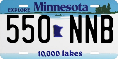 MN license plate 550NNB