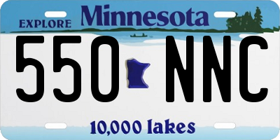 MN license plate 550NNC