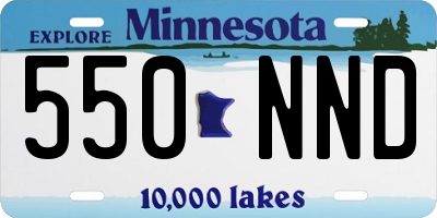 MN license plate 550NND