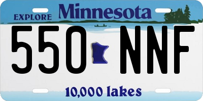 MN license plate 550NNF