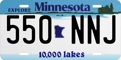 MN license plate 550NNJ