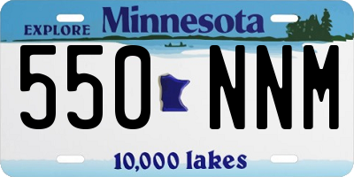 MN license plate 550NNM