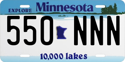 MN license plate 550NNN