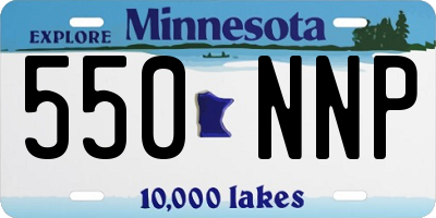 MN license plate 550NNP