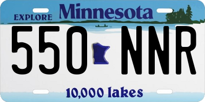 MN license plate 550NNR