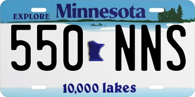 MN license plate 550NNS