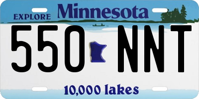 MN license plate 550NNT