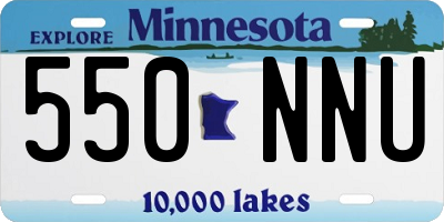 MN license plate 550NNU