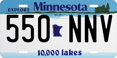 MN license plate 550NNV